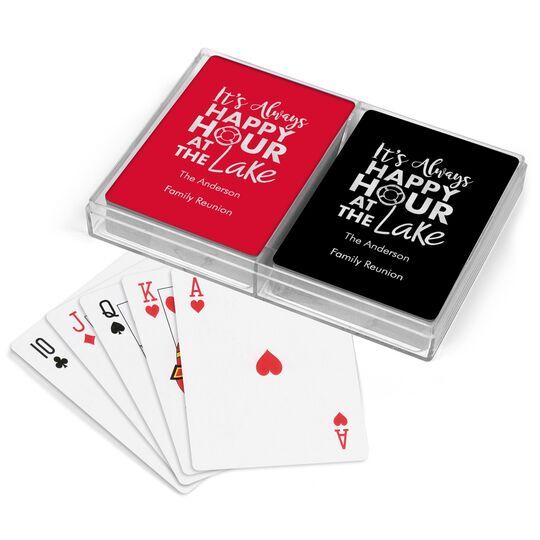 Happy Hour at the Lake Double Deck Playing Cards